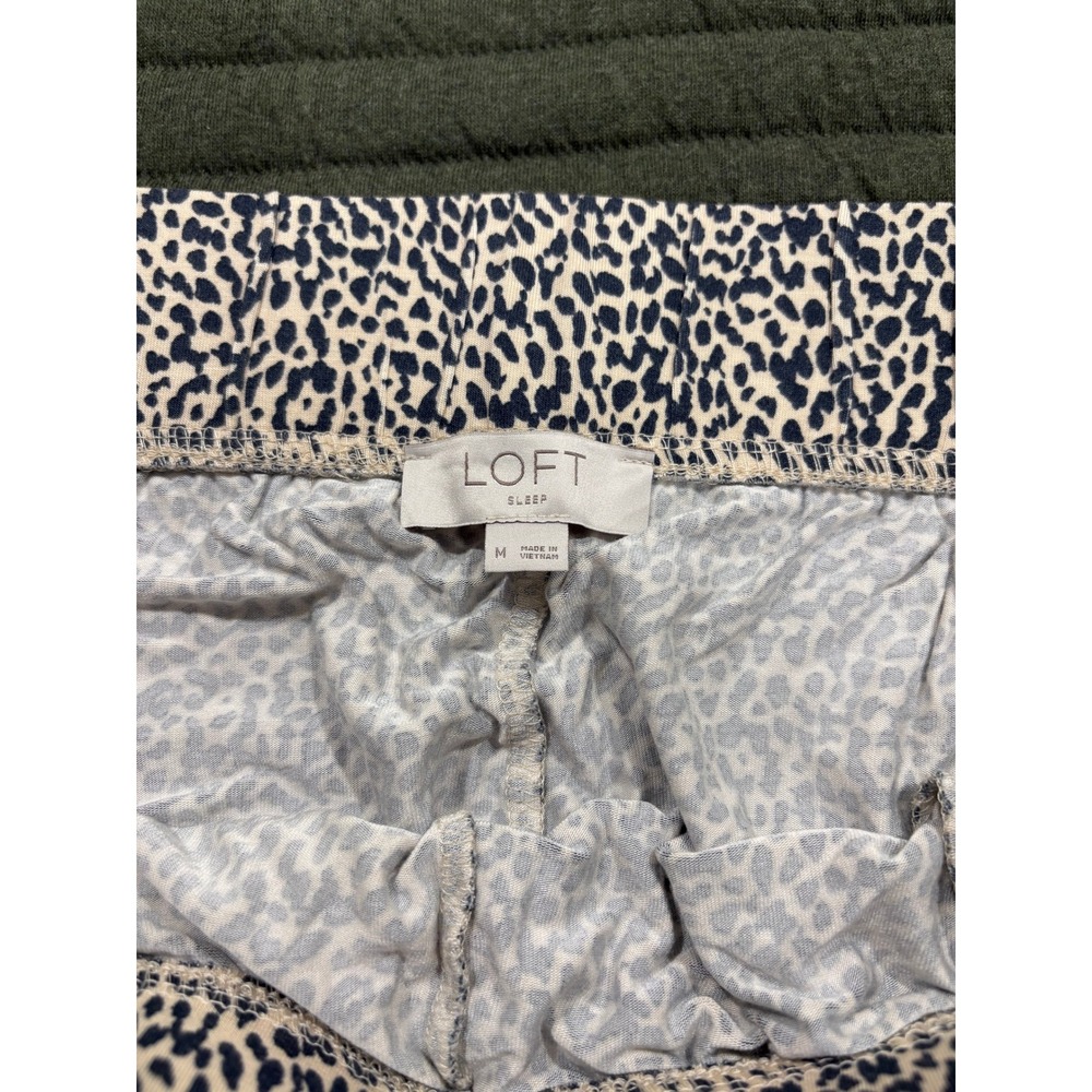 Loft Sleep Cheetah Leopard Animal Print Pajama Short Size Medium - Picture 3 of 4